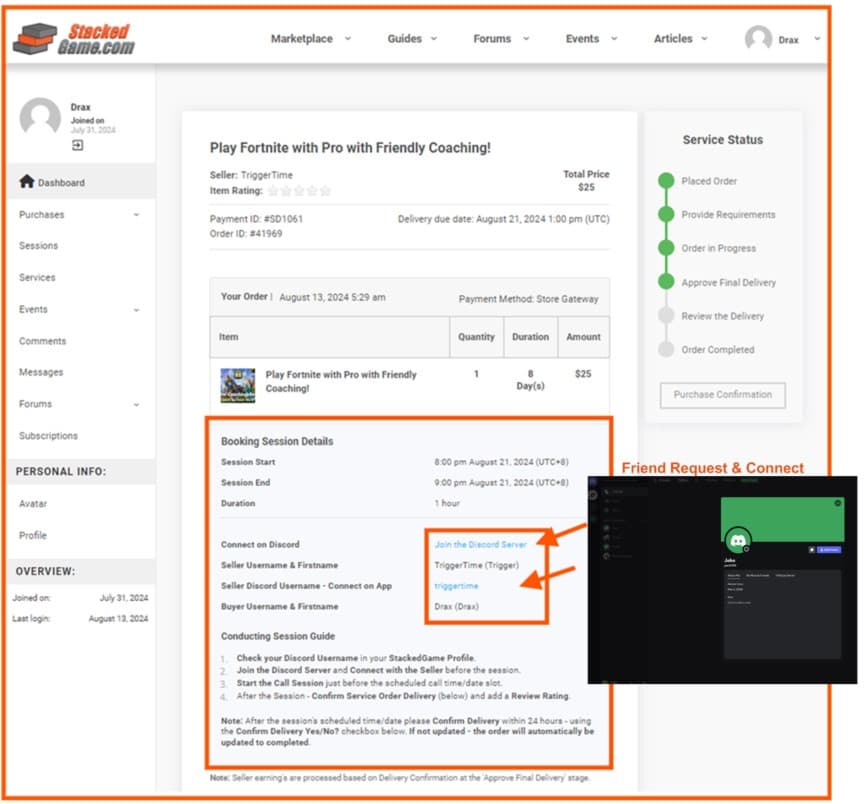 howtosellvideogamecoachingitempagesessionserviceorder1
